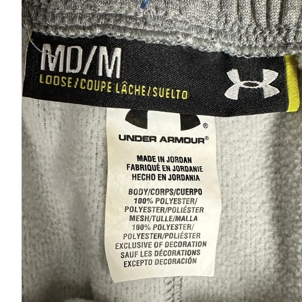 Under Armour Storm Pants Mens Medium Grey Loose Fit Sweatpants Stretch Waist